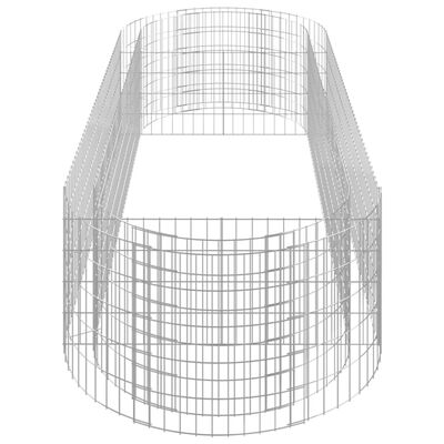 vidaXL Габион повдигната леха, поцинковано желязо, 300x100x50 cм