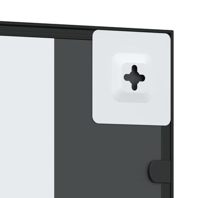 vidaXL Стенно огледало, черно, 40x80 см, правоъгълно, желязо