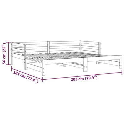 vidaXL Разтегателно дневно легло, без матрак, черно, 2x(90x200) см