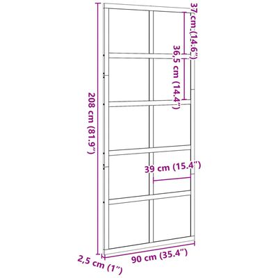 vidaXL Плъзгаща се врата бяла 90x208 см масивно борово дърво