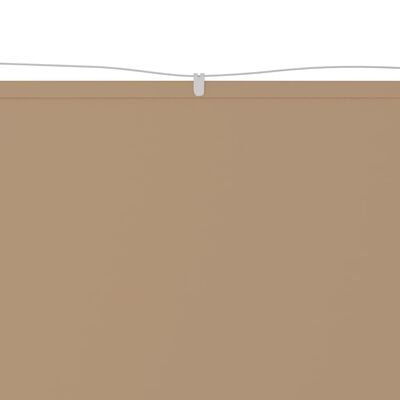vidaXL Вертикален сенник, таупе, 60x360 см, оксфорд плат