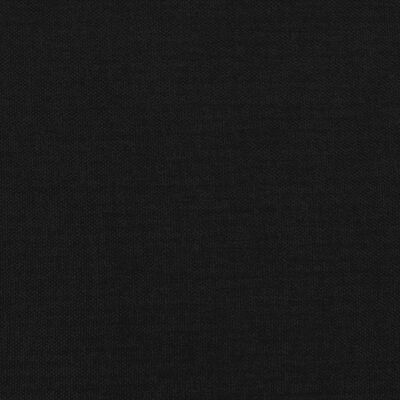 vidaXL LED горна табла за легло, черна, 160x5x78/88 см, плат
