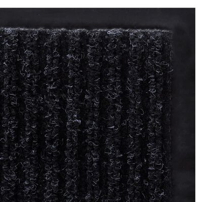 vidaXL Изтривалка, черна, 117x220 см, PVC
