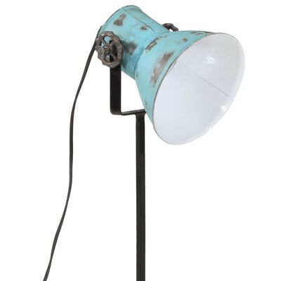vidaXL Подова лампа 25 W винтидж състарено синьо 35x35x65/95 см E27