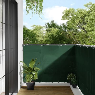 vidaXL Балконски параван тъмнозелен 120x800 см 100% полиестер оксфорд