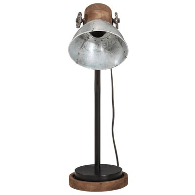 vidaXL Настолна лампа, 25 W, винтидж, сребриста, 18x18x60 см, E27