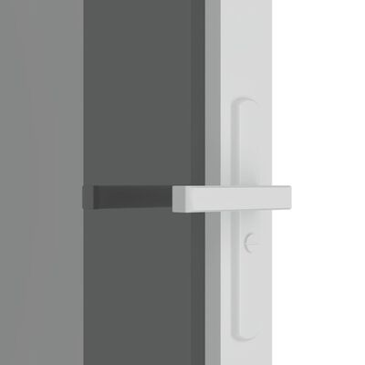 vidaXL Интериорна врата, 102,5x201,5 см, бяла, ESG стъкло и алуминий