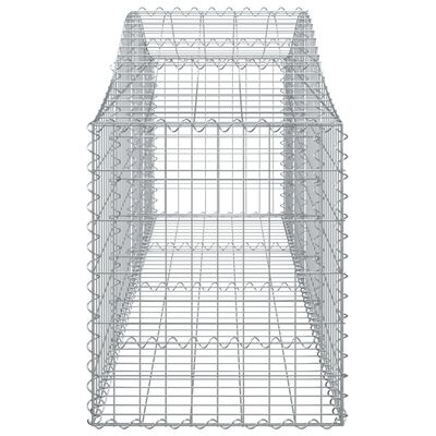 vidaXL Габионни кошници арка 5 бр 200x50x60/80 см поцинковано желязо