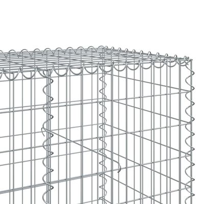 vidaXL Габионна кошница с покритие, 300x100x100 см, поцинковано желязо