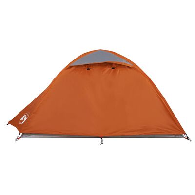 vidaXL Куполна къмпинг палатка, 2-местна, оранжева, водоустойчива