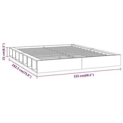 vidaXL рамка за легло 135x190 см 4FT6 Double масивна дървесина