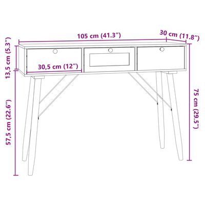 vidaXL ТВ шкаф с врати, 105x30x45 см, инженерно дърво