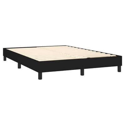 vidaXL Боксспринг легло с матрак и LED, черно, 140x200 см, плат