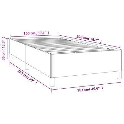 vidaXL Pамка за легло черна 100x200 см изкуствена кожа