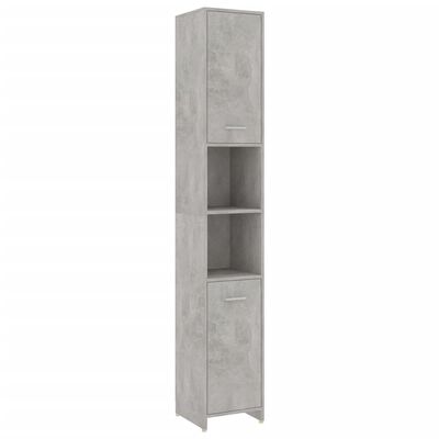 vidaXL Комплект мебели за баня от 4 части, бетонно сив