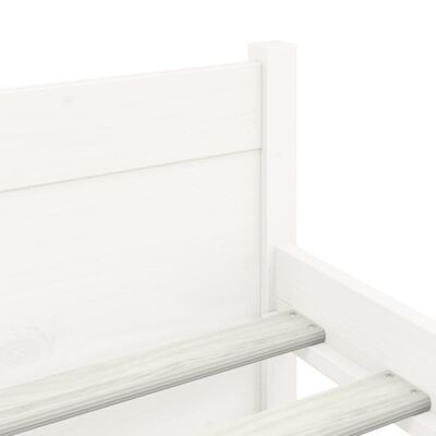 vidaXL Рамка за легло, бяла, дърво масив, 180x200 cм, Super King
