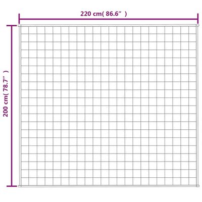 vidaXL Утежнено одеяло светлокремаво 200x220 см 9 кг плат