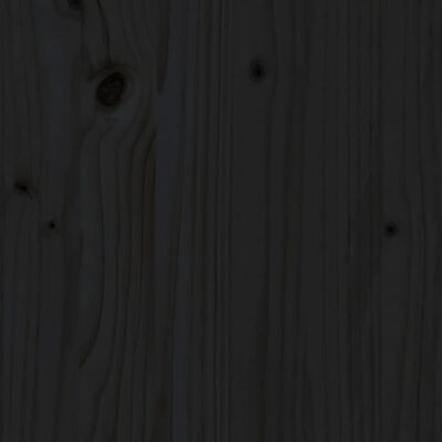 vidaXL Стенни рафтове, 2 бр, черни, 110x11x9 см, масивно борово дърво