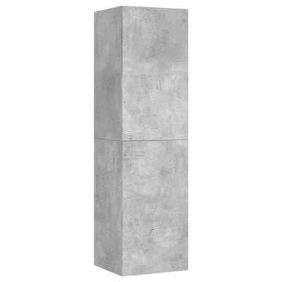 vidaXL Комплект ТВ шкафове от 4 части, бетонно сив, инженерно дърво