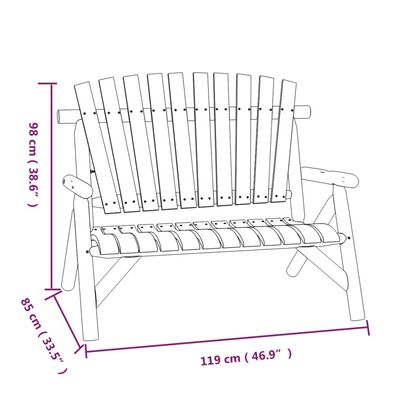 vidaXL Градински лаундж комплект от 5 части, масивно дърво смърч