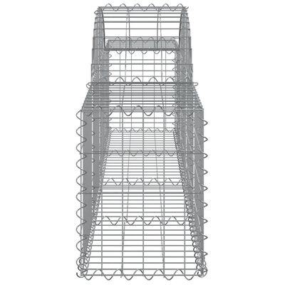 vidaXL Габионни кошници арка 10 бр 200x30x40/60 см поцинковано желязо