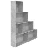 vidaXL Библиотека/разделител за стая, бетонно сива, 155x24x160 см, ПДЧ