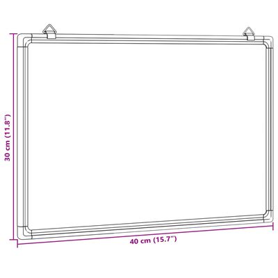 vidaXL Магнитна бяла дъска 40x30x1,7 см алуминий