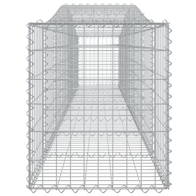 vidaXL Габионни кошници арка 5 бр 400x50x60/80 см поцинковано желязо