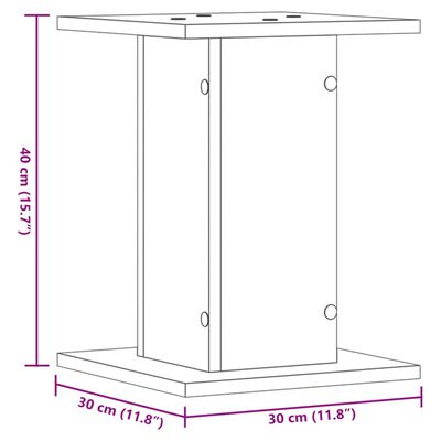 vidaXL Стойки за тонколони 2 бр старо дърво 30x30x40см инженерно дърво