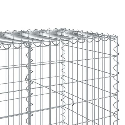 vidaXL Габионна кошница с покритие, 150x100x100 см, поцинковано желязо