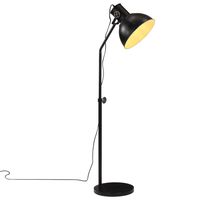 vidaXL Подова лампа, 25 W, черна, 30x30x90-150 см, E27