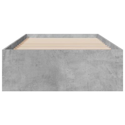 vidaXL Рамка за легло с чекмеджета, бетонно сива, 180x200 см
