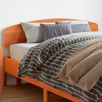 vidaXL Горна табла за легло, восъчнокафява, 160 см, масивно дърво бор