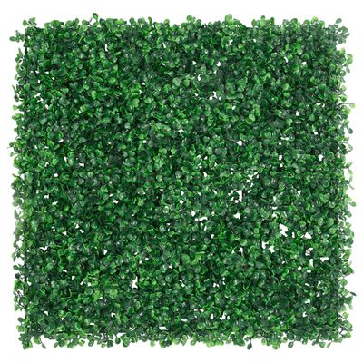 vidaXL Ограда от изкуствени храстови листа 6 бр зелено 50x50 см