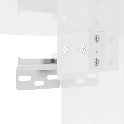 vidaXL Комплект ТВ шкафове от 2 части, бял гланц, инженерно дърво