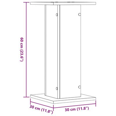 vidaXL Стойки за тонколони 2 бр старо дърво 30x30x60см инженерно дърво