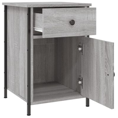 vidaXL Нощни шкафчета, 2 бр, сив сонома, 40x42x60 см, инженерно дърво