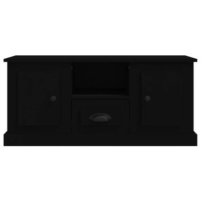 vidaXL ТB шкаф, черен, 100x35,5x45 см, инженерно дърво