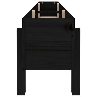 vidaXL Градинско повдигнато легло, черно, 160x30x38 см, бор масив
