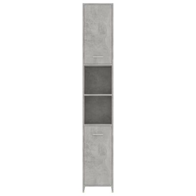 vidaXL Комплект мебели за баня от 4 части, бетонно сив