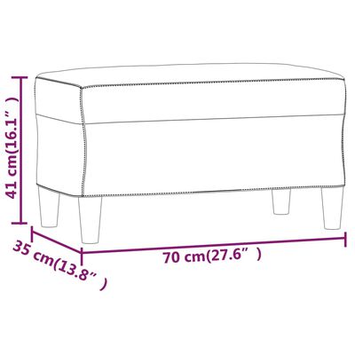 vidaXL Пейка, синя, 70x35x41 см, кадифе