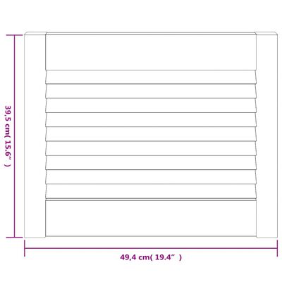 vidaXL Врата за шкаф с решетен дизайн, бяла, 39,5x49,4 см, бор масив