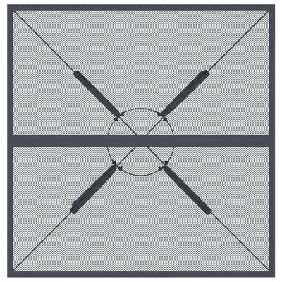vidaXL Градински трапезен комплект от 5 части, антрацит, метална мрежа