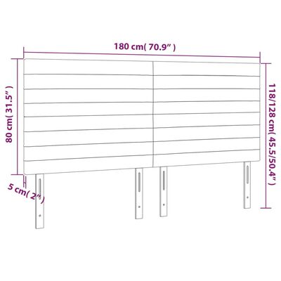 vidaXL Горни табли за легло, 4 бр, тъмносини, 90x5x78/88 см кадифе