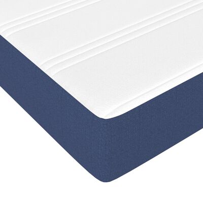 vidaXL Боксспринг легло с матрак, синя, 90x190 см, плат