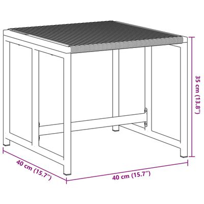 vidaXL Градински табуретки, 4 бр, черни, полиратан