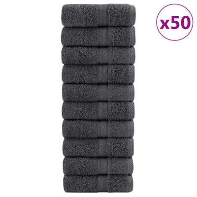 vidaXL Премиум кърпи за гости SOLUND 50 бр антрацит 30x50 см 600 gsm