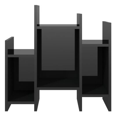 vidaXL Страничен шкаф, черен гланц, 60x26x60 см, инженерно дърво
