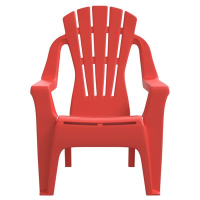 vidaXL Градински столове 2 бр за деца червени 37x34x44см PP дървен вид