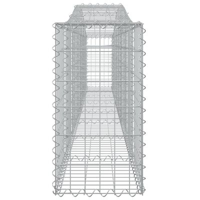 vidaXL Габионни кошници арка 4 бр 400x30x60/80 см поцинковано желязо